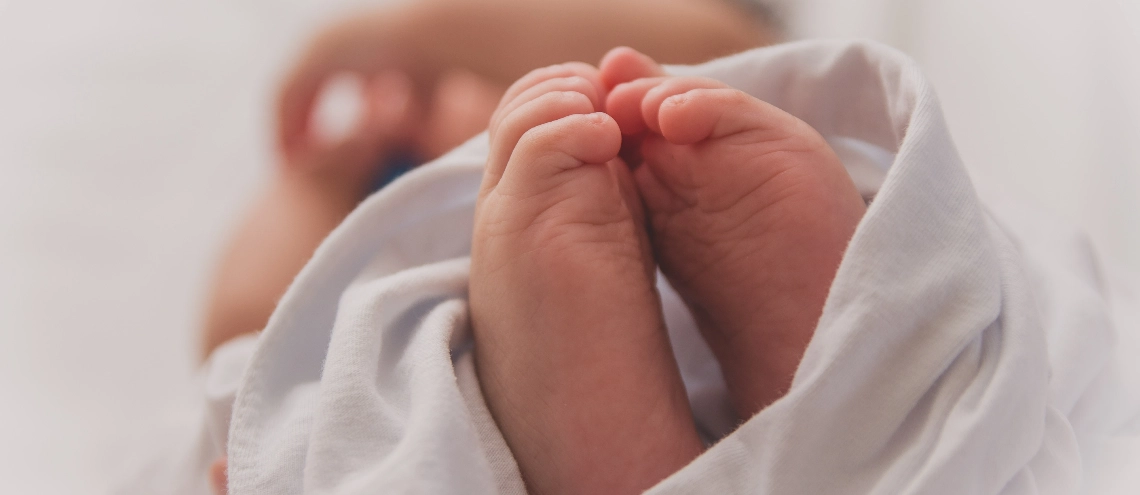 A baby's feet