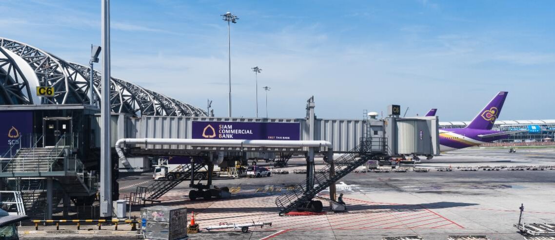 Thai Airways plane at the airport