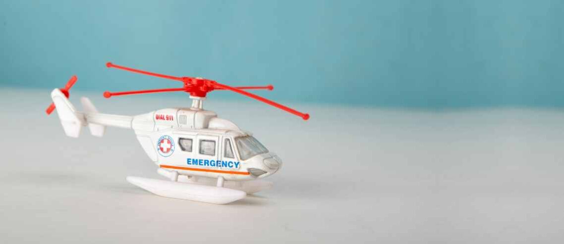 an emergency helicopter
